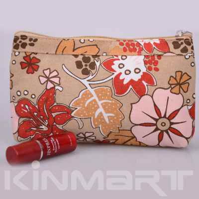 Floral Print Cosmetic Bag